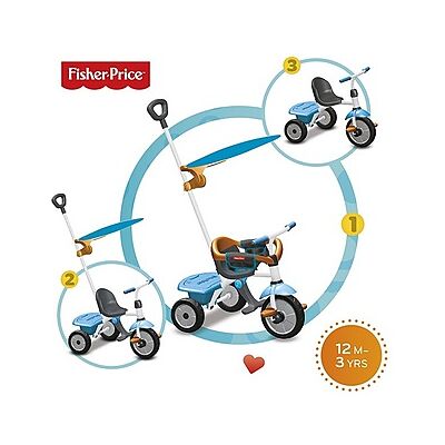 Fisher Price - Triciclo Jolly Plus Azzurro Arancio Fisher Price - Triciclo Jolly Plus Azzurro Arancio