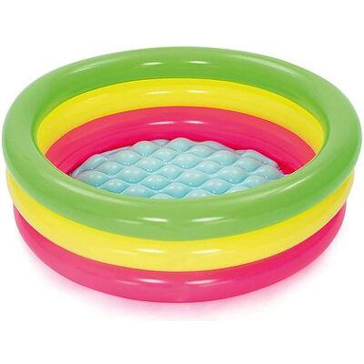 Bestway - Piscina Summer 3 Anelli Color con Fondo Gonfiabile 70x24 cm Bestway - Piscina Summer 3 Anelli Color con Fondo Gonfiabile 70x24 cm