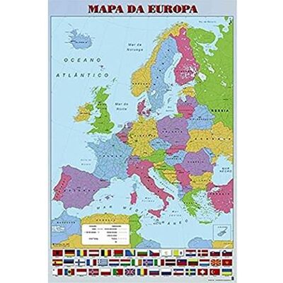 Grupo Erik - Mapa Europa Pt Politico Maxi Poster 61x91 Grupo Erik - Mapa Europa Pt Politico Maxi Poster 61x91