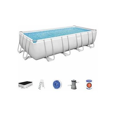 Bestway - Piscina rettangolare Power Steel da 488x244x122 cm con pompa Bestway - Piscina rettangolare Power Steel da 488x244x122 cm con pompa