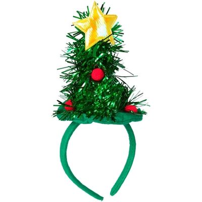 Widmann - Mini Cappello Albero Di Natale in fili di lamè - Cappelli Widmann - Mini Cappello Albero Di Natale in fili di lamè - Cappelli