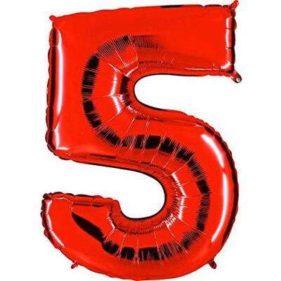 Ciao - Palloncino Mylar 40 (100cm) Numero 5 Red Ciao - Palloncino Mylar 40 (100cm) Numero 5 Red