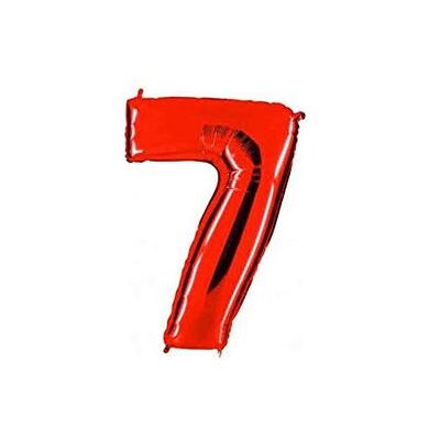 Ciao - Palloncino Mylar 40 (100cm) Numero 7 Red Ciao - Palloncino Mylar 40 (100cm) Numero 7 Red