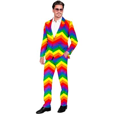 Costume da festa con righe arcobaleno - Abbigliamento festivo per uomini Costume da festa con righe arcobaleno - Abbigliamento festivo per uomini
