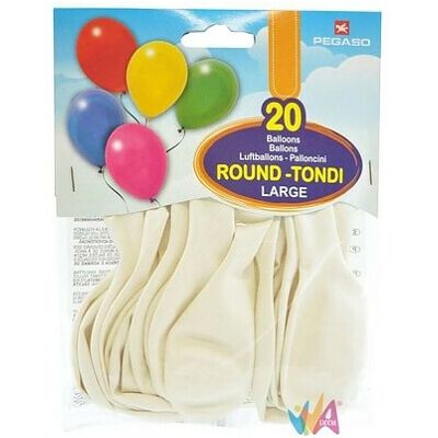 Pegaso - Busta 20 Palloncini Large Bianco Pegaso - Busta 20 Palloncini Large Bianco