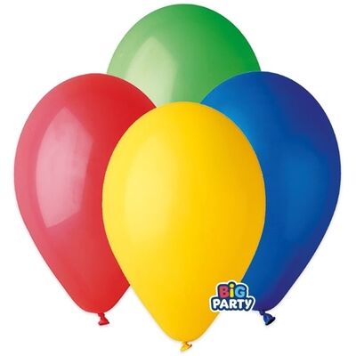 Big Party - Confezione 10 Palloncini Lattice 12" Assortiti Big Party - Confezione 10 Palloncini Lattice 12" Assortiti
