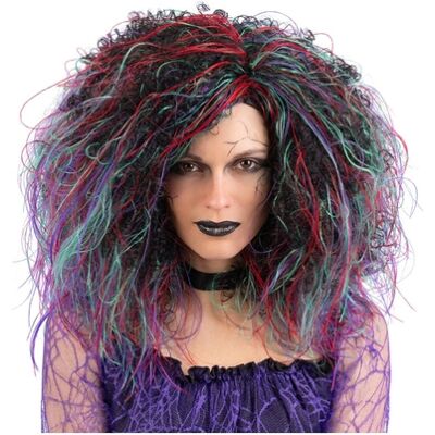 Carnival Toys - Parrucca Strega Ricciolona Multicolor E Verde Carnival Toys - Parrucca Strega Ricciolona Multicolor E Verde