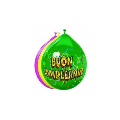 Big Party - 20 Palloncini Medium 10 (cm 26) Buon Compleanno Big Party - 20 Palloncini Medium 10 (cm 26) Buon Compleanno