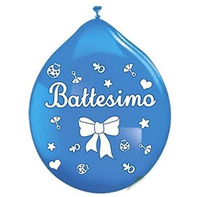 Big Party - 20 Palloncini Medium 10 (cm 26) Battesimo Celeste Big Party - 20 Palloncini Medium 10 (cm 26) Battesimo Celeste