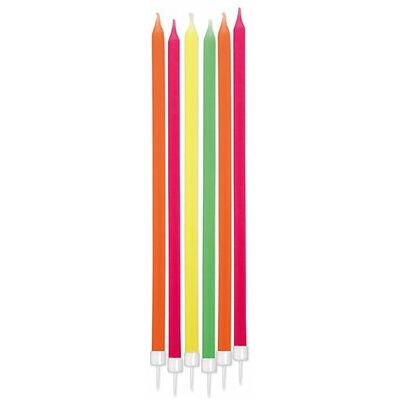 Big Party - 12 Candelina Matite Assortite Fluor Cm.15 + Supp. (73258) Big Party - 12 Candelina Matite Assortite Fluor Cm.15 + Supp. (73258)
