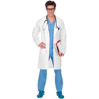 Costume da dottore XXL Widmann - Camicia, Pantaloni, Camice Costume da dottore XXL Widmann - Camicia, Pantaloni, Camice