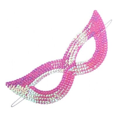 Carnival Toys - Maschera Bimba Rosa In Tessuto Con Paillettes Carnival Toys - Maschera Bimba Rosa In Tessuto Con Paillettes
