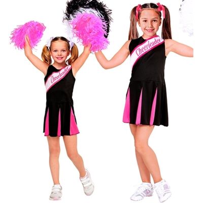 Marca Costume da cheerleader - Rosa/nero per bambini Marca Costume da cheerleader - Rosa/nero per bambini