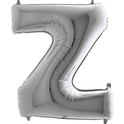 Ciao - Palloncino Mylar 40 (100cm) Lettera Z Silver (Argento) Ciao - Palloncino Mylar 40 (100cm) Lettera Z Silver (Argento)