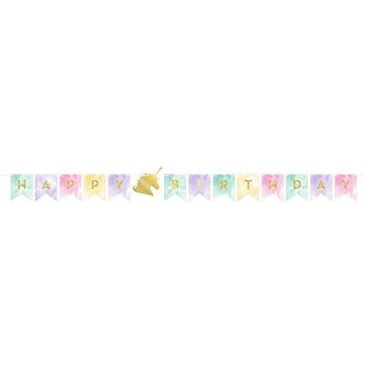 Creative Party - Bnr Shp 12/1Ct W/Tw Foil Stmp Unicrn Sprkll Creative Party - Bnr Shp 12/1Ct W/Tw Foil Stmp Unicrn Sprkll
