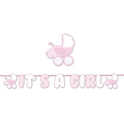 Big Party - Festone Kit Scritta Maxi It S A Girl cm.600 Bambina Big Party - Festone Kit Scritta Maxi It S A Girl cm.600 Bambina