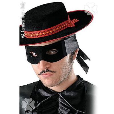 Carnival Toys - Maschera Zorro Scamosciata Nera con fasce (1553) Carnival Toys - Maschera Zorro Scamosciata Nera con fasce (1553)