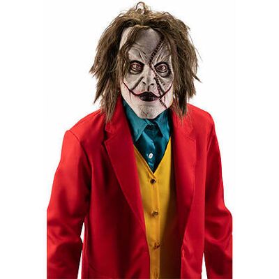 Carnival Toys - Maschera Clown Pazzo In Lattice Con Capelli Carnival Toys - Maschera Clown Pazzo In Lattice Con Capelli