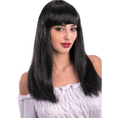 Carnival Toys - Parrucca Lunga Liscia Nera Con Frangia Carnival Toys - Parrucca Lunga Liscia Nera Con Frangia