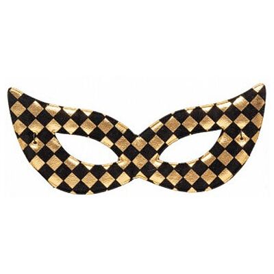 Carnival Toys - Maschera Oro In Tessuto A Scacchi (01580) Carnival Toys - Maschera Oro In Tessuto A Scacchi (01580)
