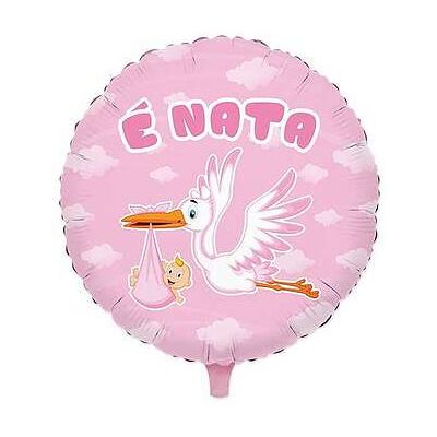 Big Party - Cicogna - rosa - 45cm - Palloncino Mylar Big Party - Cicogna - rosa - 45cm - Palloncino Mylar