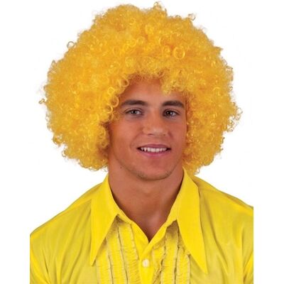 Parrucca Afro Disco Gialla Unisex - wig Parrucca Afro Disco Gialla Unisex - wig