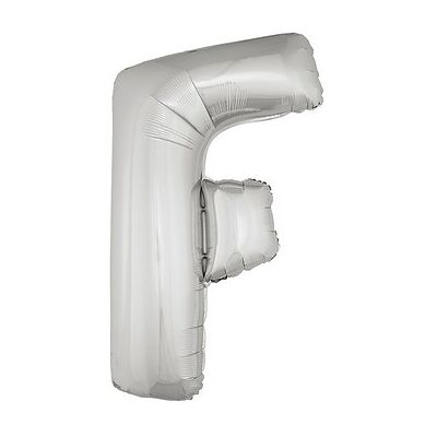 Juinsa - Palloncino Lettera F Argento 42 X 24 cm Juinsa - Palloncino Lettera F Argento 42 X 24 cm