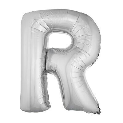 Juinsa - Palloncino Lettera R Argento 40 X 34,50 cm Juinsa - Palloncino Lettera R Argento 40 X 34,50 cm
