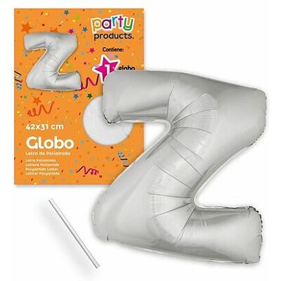 Juinsa - Palloncino Lettera Z Argento 42 X 31 cm Juinsa - Palloncino Lettera Z Argento 42 X 31 cm