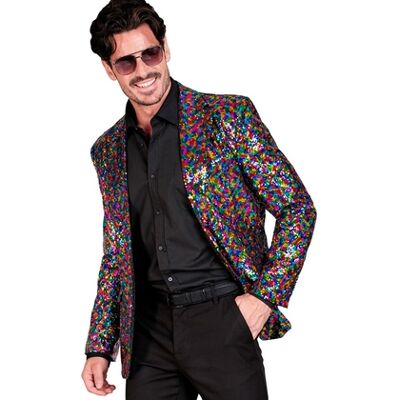 Marca Modello - Giacca multicolore e nera per uomo Marca Modello - Giacca multicolore e nera per uomo