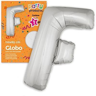 Juinsa - Lettera F Argento 110x65 - Argento Juinsa - Lettera F Argento 110x65 - Argento