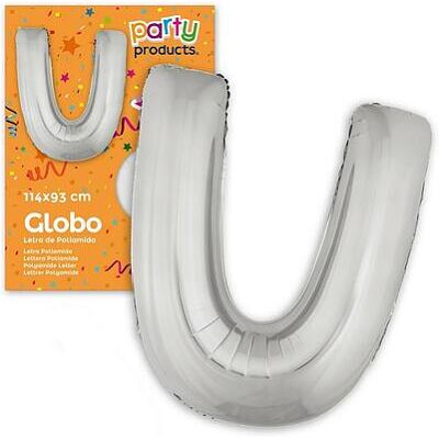 Juinsa - Lettera U - Argento - 114x93 cm - Palloncino lettera Juinsa - Lettera U - Argento - 114x93 cm - Palloncino lettera