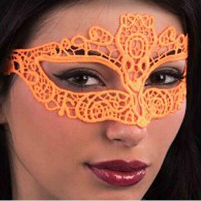 Carnival Toys - 1759: Maschera Arancione Fluo In Tessuto Macrame' Carnival Toys - 1759: Maschera Arancione Fluo In Tessuto Macrame'