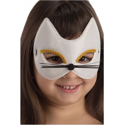 Carnival Toys - Maschera Gattina Bianca Bimba Tessuto Metallizzato Carnival Toys - Maschera Gattina Bianca Bimba Tessuto Metallizzato