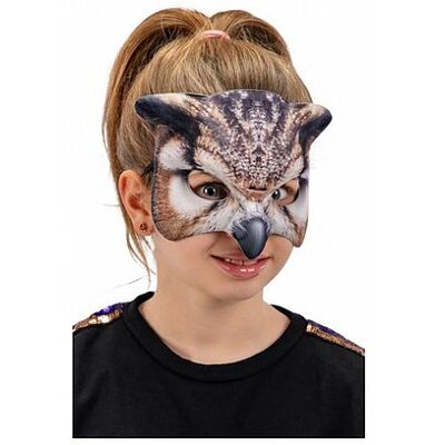 Carnival Toys - Maschera gufo in tessuto su cartoncino Carnival Toys - Maschera gufo in tessuto su cartoncino