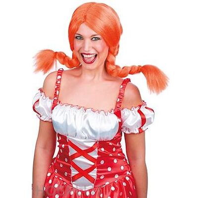 Carnival Toys - Parrucca trecce arancio (02813) Carnival Toys - Parrucca trecce arancio (02813)