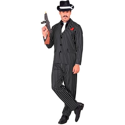 Generic - Gangster a strisce - Nero - Bianco - Costume Generic - Gangster a strisce - Nero - Bianco - Costume