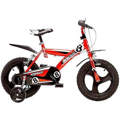 Dino Bikes - Bicicletta 14" con rotelle e doppio freno Dino Bikes - Bicicletta 14" con rotelle e doppio freno