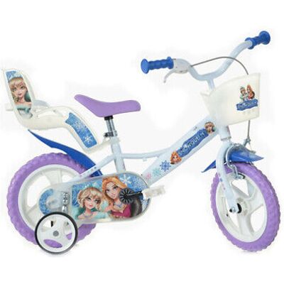 Bici Dino Snow Queen 12" - Bianco/Azzurro Bici Dino Snow Queen 12" - Bianco/Azzurro