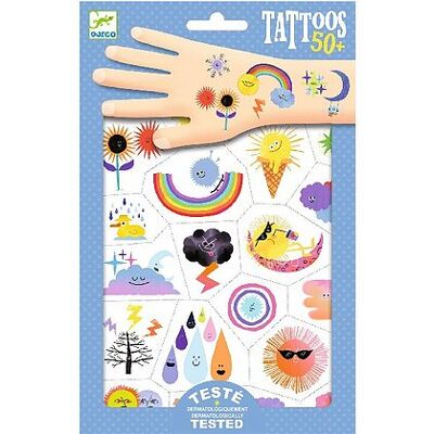 Djeco - Emoji meteo - Body art - tatuaggi (DJ09613) Djeco - Emoji meteo - Body art - tatuaggi (DJ09613)