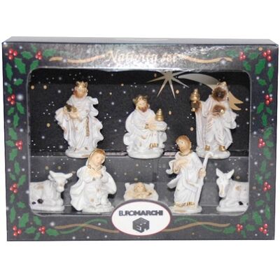 Euromarchi - Natività Cm 06 Scatola Vetrina Set 8 Pezzi Euromarchi - Natività Cm 06 Scatola Vetrina Set 8 Pezzi