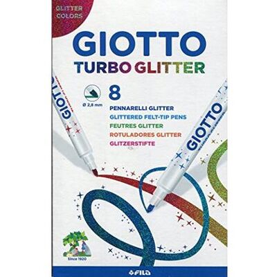 Giotto - Astuccio 8 Pennarelli Glitter (4258) Giotto - Astuccio 8 Pennarelli Glitter (4258)