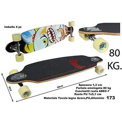 ODG - Skateboard Long board legno Prorace - articolo assortito 1 pz(91 ODG - Skateboard Long board legno Prorace - articolo assortito 1 pz(91