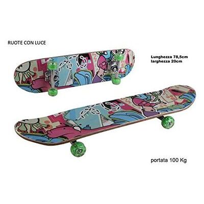 ODG - SKATEBOARD LEGNO C/RUOTE C/LUCE (232) ODG - SKATEBOARD LEGNO C/RUOTE C/LUCE (232)
