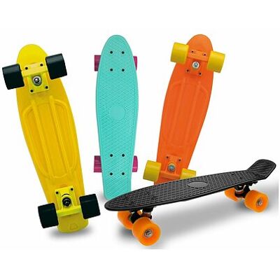 Teorema - Skateboard Fluo Abec-5 50kg 57cm Ruote Pvc Attacco In Plasti Teorema - Skateboard Fluo Abec-5 50kg 57cm Ruote Pvc Attacco In Plasti