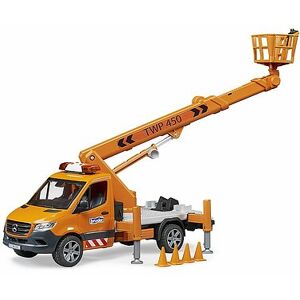 Bruder - MB Sprinter con piattaforma di lavoro e modulo Light + Sound Bruder - MB Sprinter con piattaforma di lavoro e modulo Light + Sound