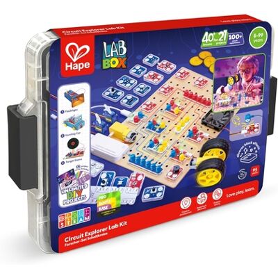 Hape - Kit laboratorio dei circuiti Italiano/Inglese/Tedesco (E5200) Hape - Kit laboratorio dei circuiti Italiano/Inglese/Tedesco (E5200)