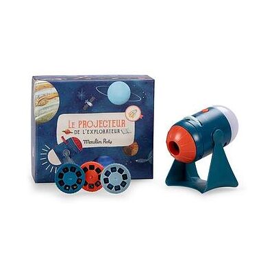 Proiettore dell'esploratore spaziale Moulin Roty - Luce notturna per bambini Proiettore dell'esploratore spaziale Moulin Roty - Luce notturna per bambini