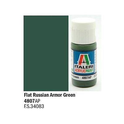 Italeri - Colore Verde militare Flat Russian Armor Green 20 ml (4807AP Italeri - Colore Verde militare Flat Russian Armor Green 20 ml (4807AP