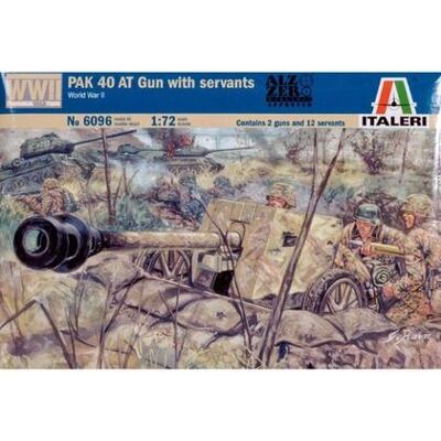 Italeri - 2nd Ww German Pak40 At Gun W/Servants Italeri - 2nd Ww German Pak40 At Gun W/Servants